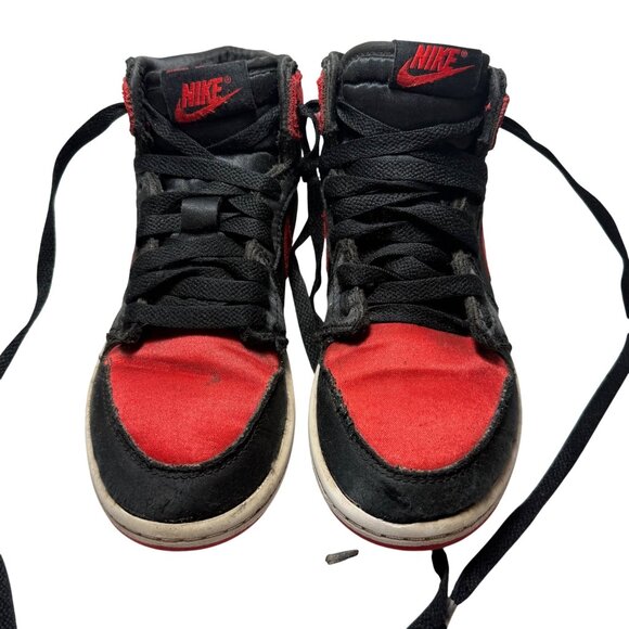 Air Jordan 1 Retro High OG TD Black/Red Kids Basketball Sneakers Size 12C Iconic - Picture 13 of 13